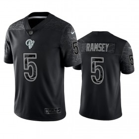 Tröjor Los Angeles Rams Jalen Ramsey 5 Svart Reflective Limited - Män